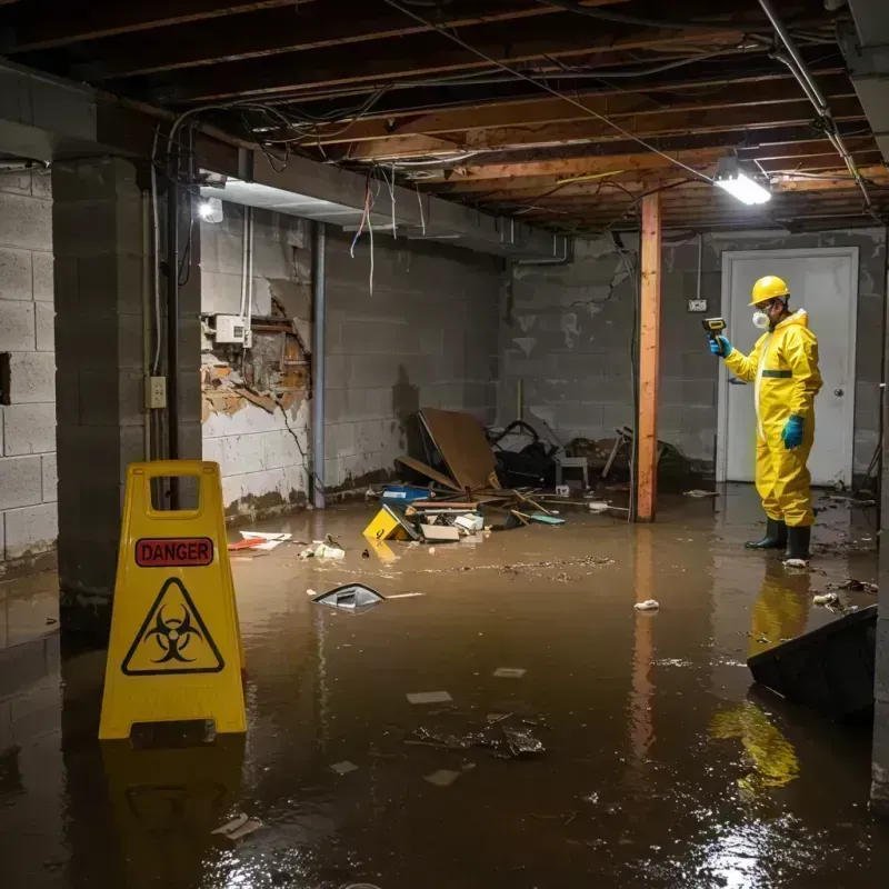 Flooded Basement Electrical Hazard in Ozark, MO Property